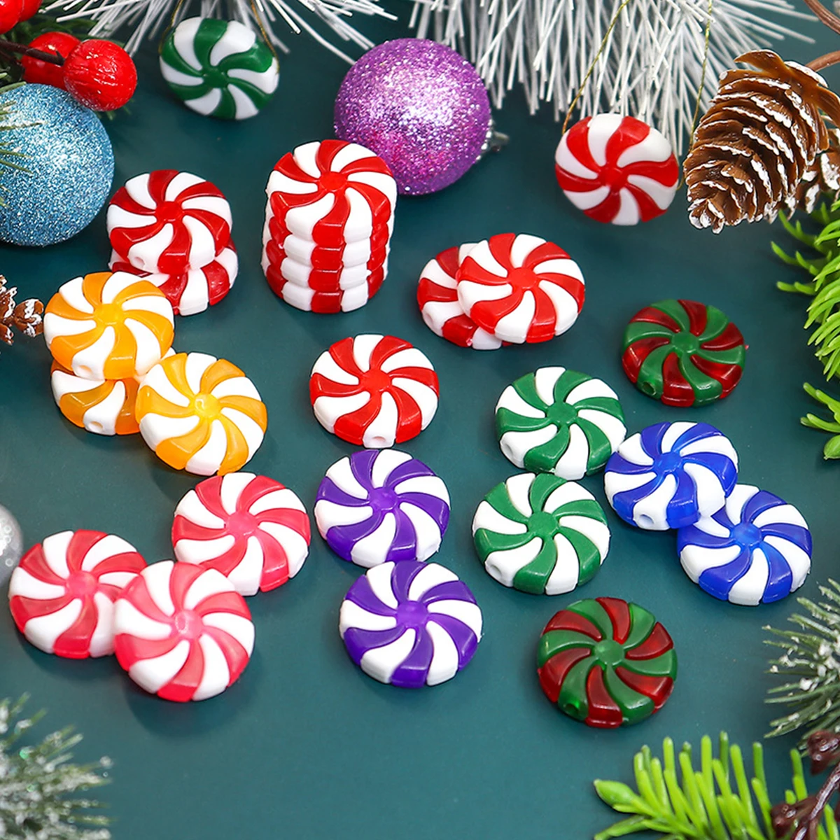 Weihnachtsdekorationen 2024, Kunststoff-Weihnachtsbonbons, hängende Ornamente für Zuhause, Party, Weihnachtsbaum, Dekore, Neujahr, Navidad-Zubehör – Detail 4