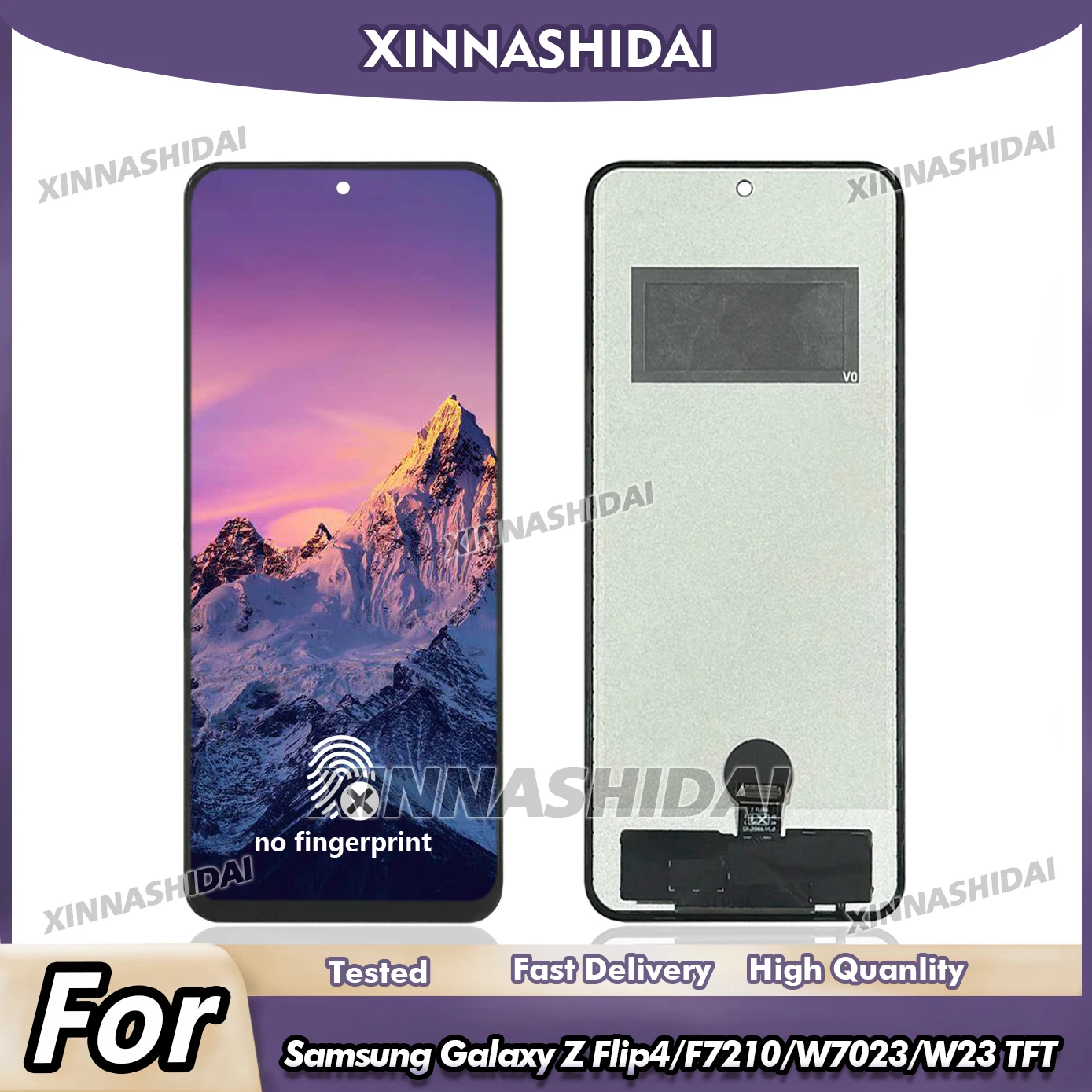 New For Samsung Galaxy Z Flip4/F7210/W7023/W23 Tested For Z Flip4 LCD Display Touch Screen Digitizer Assembly Replacement