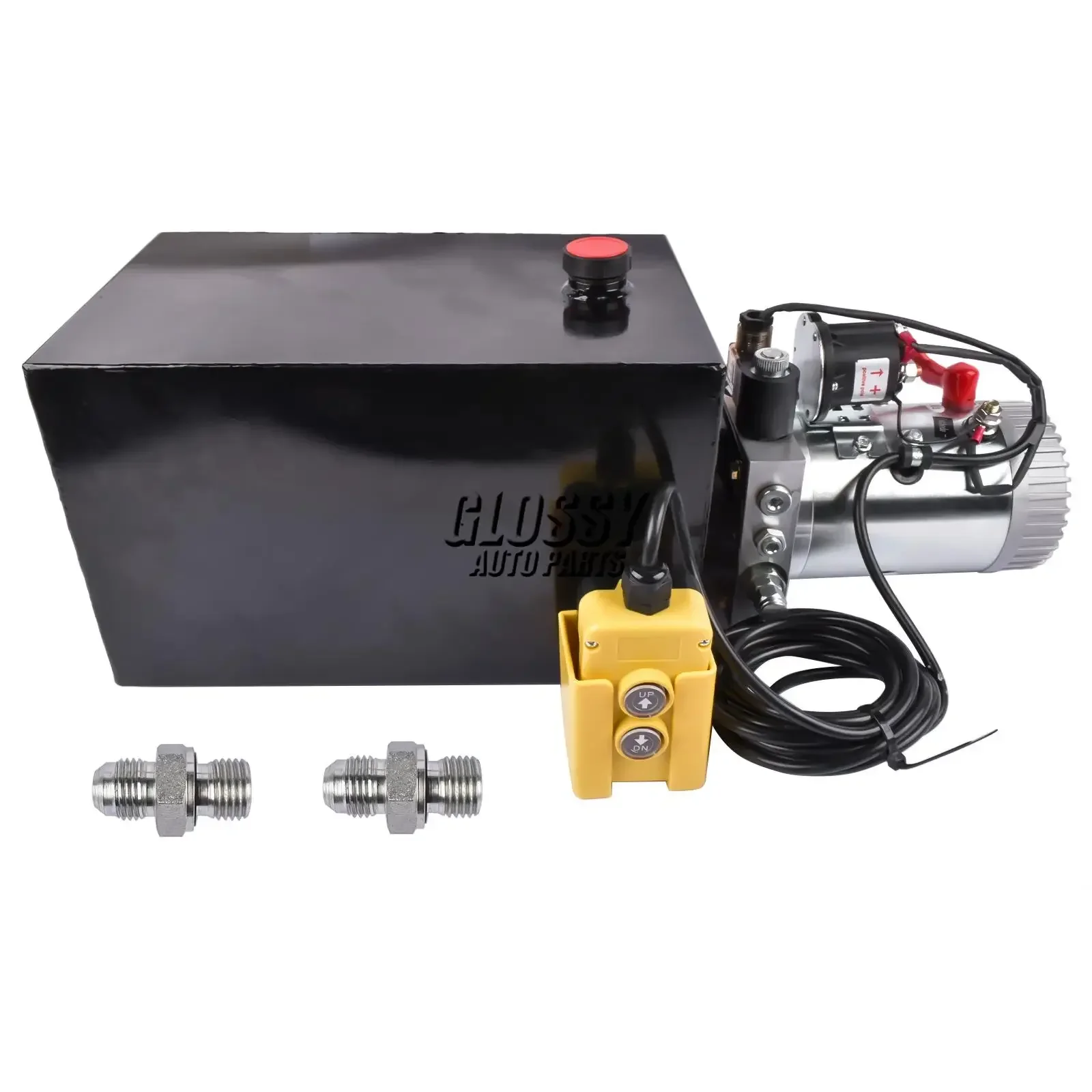 AP03 15 Quart Single Acting Hydraulic Pump Trailer Power Unit 3.75 Gallon DC 12V