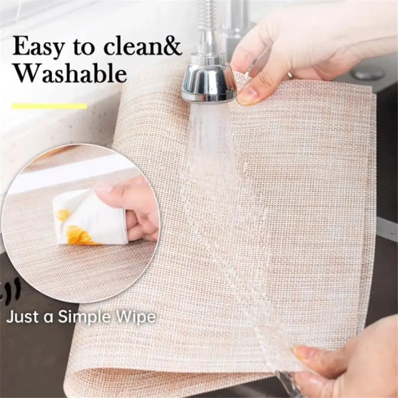 Nordic Placemats Set of 8 Bowl Mats Anti-skidding Decor Vinyl Woven Table for Kitchen Dining Room