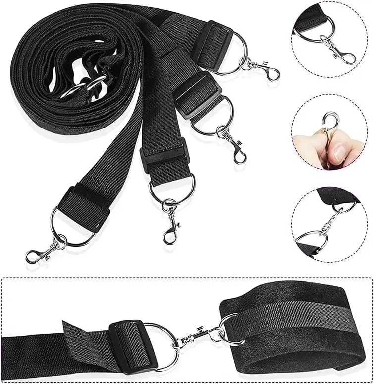 

Sex Things for Couples Kinky Pic Bondage Restraints BDSM Kit Bed Set