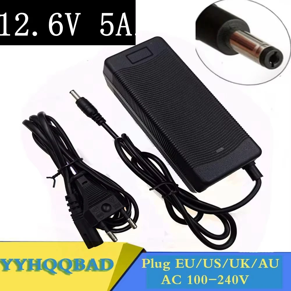 12.6V 5A battery Charger for 18650 Li-ion 3Series 12V Lithium Battery Pack Charger DC5525 Connector