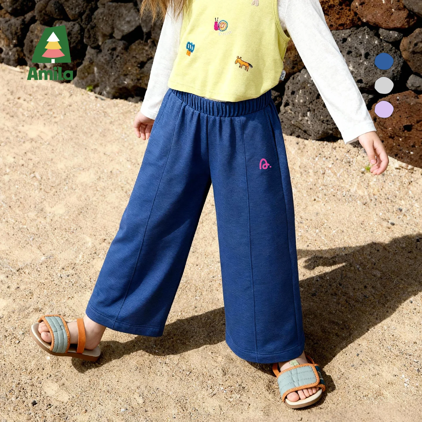 Amila 2026 Summer New Children's Casual Pants, Men's And Women's Loose Sanitary Pants, Drop Feel Casual Wide Leg Pants