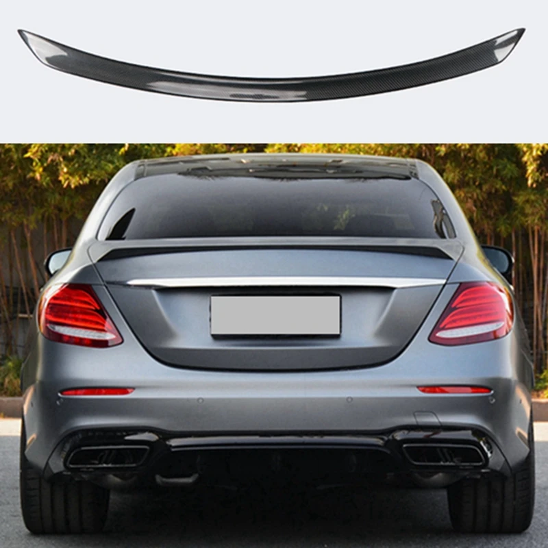 For Mercedes-Benz E Class W213 Spoiler 2016 2017 2018 2019 2020 Real Carbon Fiber Rear Trunk Wing E63 Accessories Body Kit