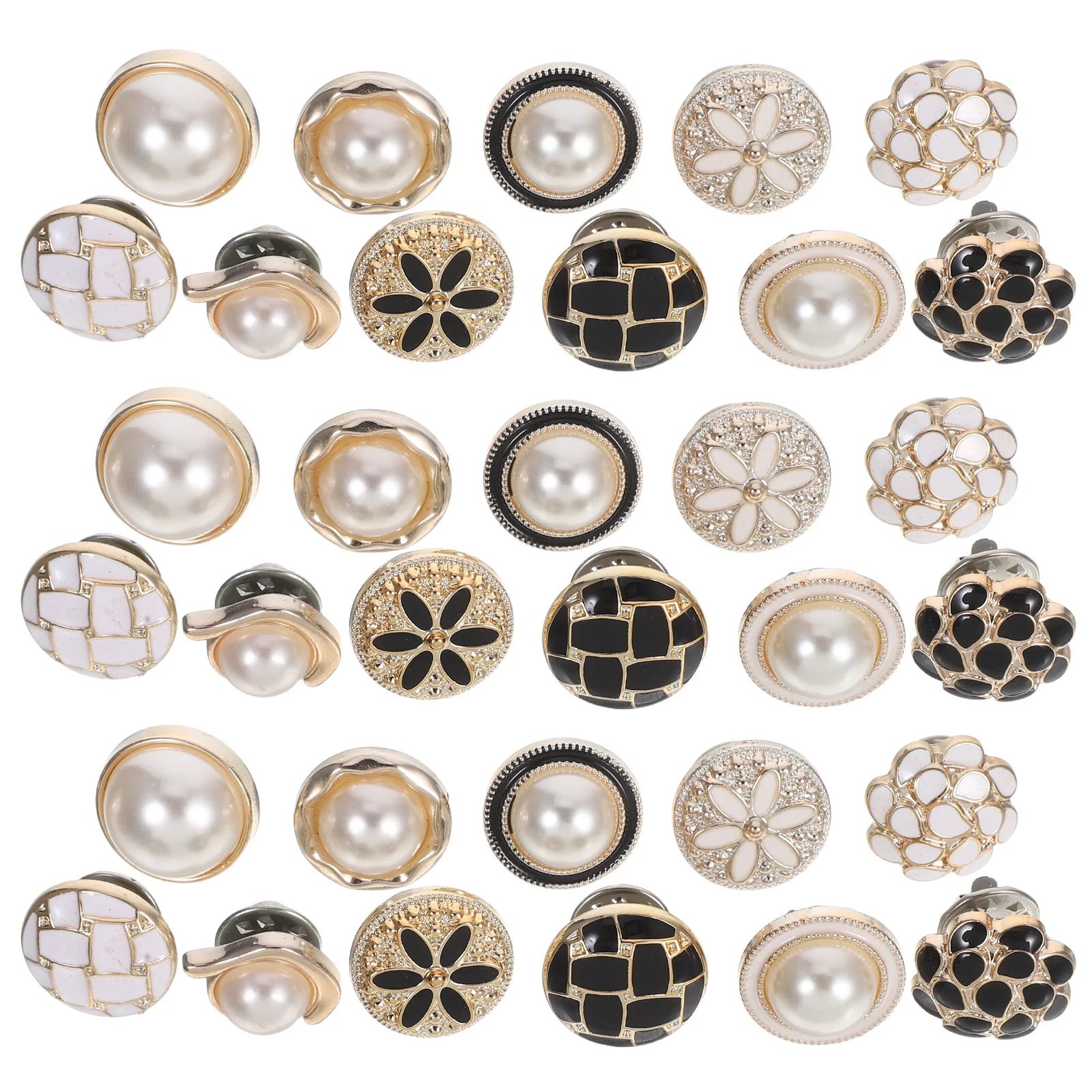 

55Pcs Detachable No-Sew Snap Buttons Set Metal Round Flat Style Fasteners for Jackets Coats Shirts Clothing Decorative Buttons