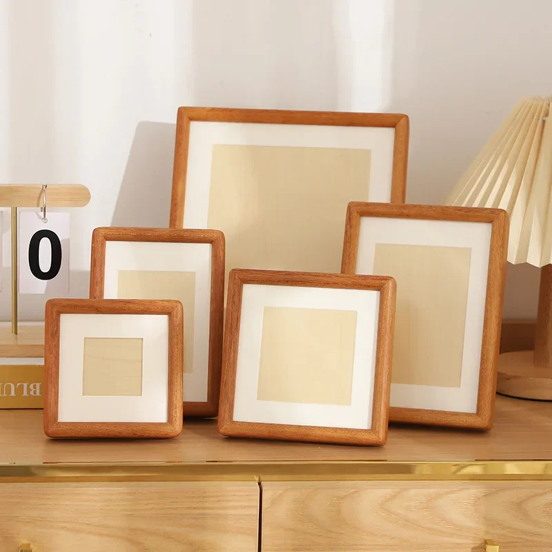 Solid Wood Hollow Photo Frame Joinery Design Picture Frame for Paintings and Photos Home Decor Versatile Tabletop Frame