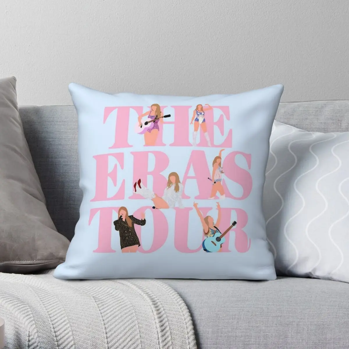 

Lover The Eras Tour Square Pillowcase Polyester Linen Velvet Pattern Zip Decor Pillow Case Room Cushion Cover