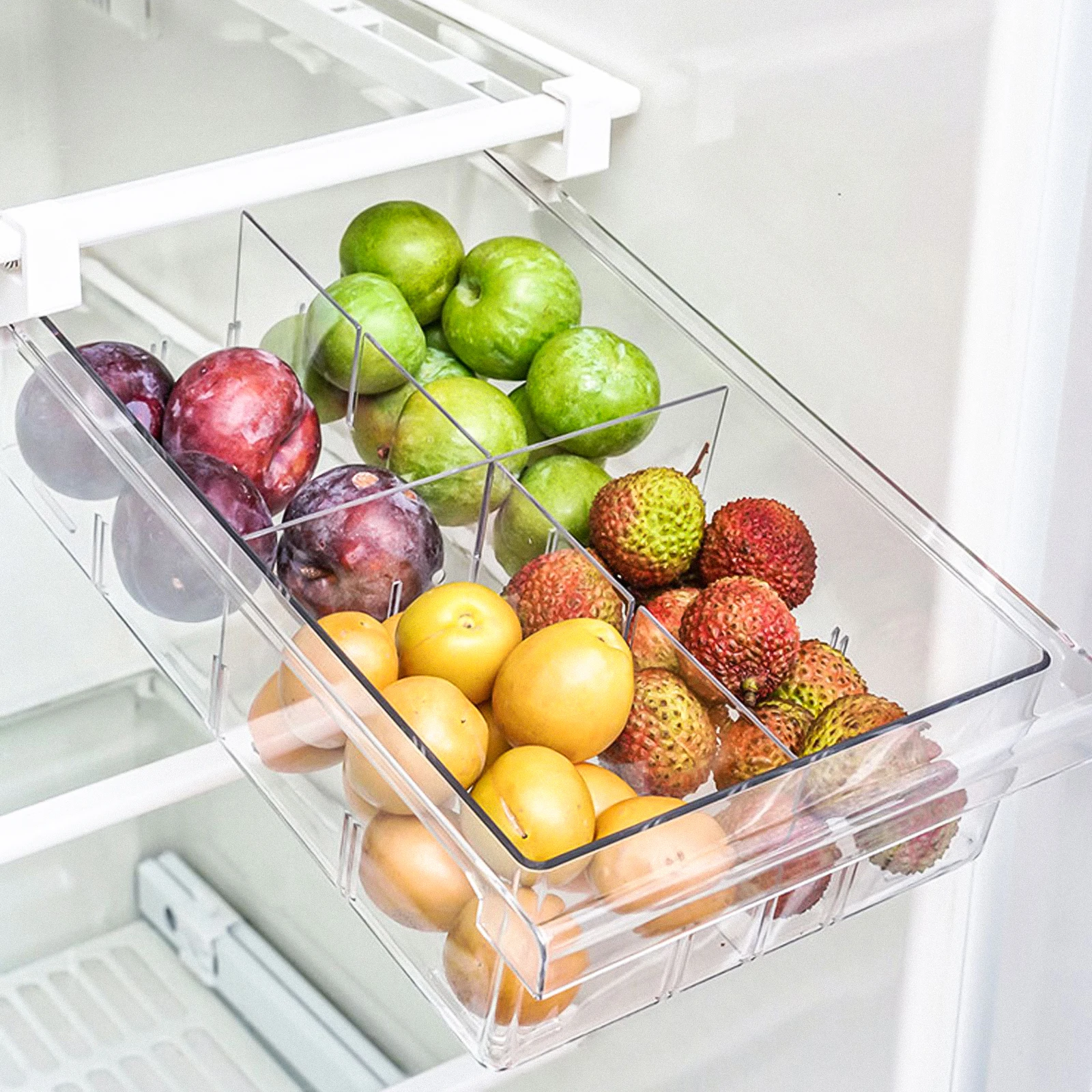 

1 pc Refrigerator Storage Box Crisper Drawer Organizer Vegetable Preservation Case Household Food Box Large Capacity Odor