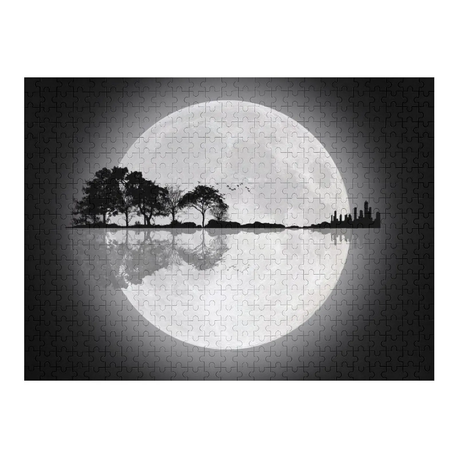 

Moonlight Nature Guitar Jigsaw Puzzle With Personalized Photo Custom Name Child Toy Customized Kids Gift Puzzle