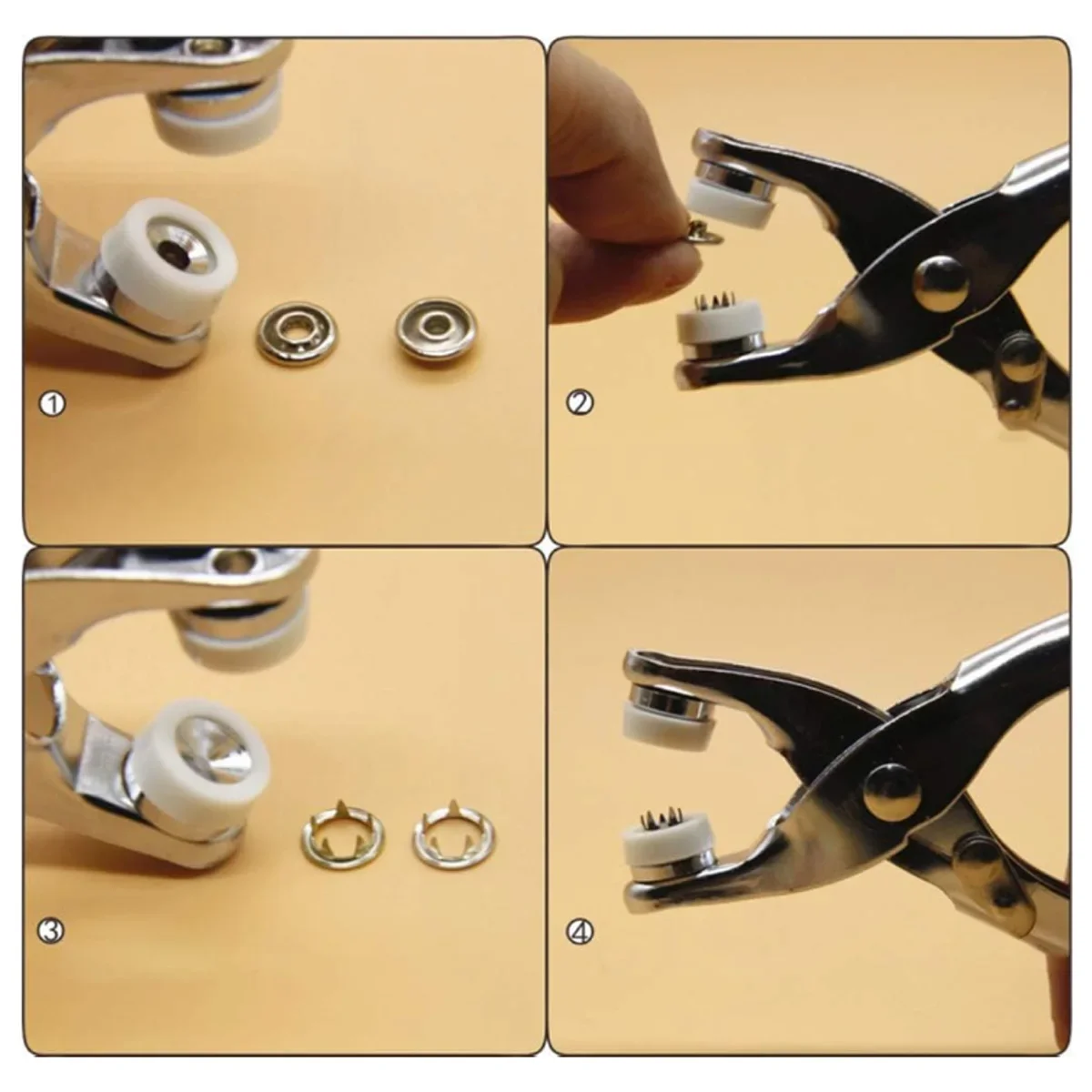 Imagem -06 - Metal Snap Button Fasteners Alicate Tool Button Press Studs Instalando Bolsa de Roupas Acessórios 9.2 mm 9.4 mm