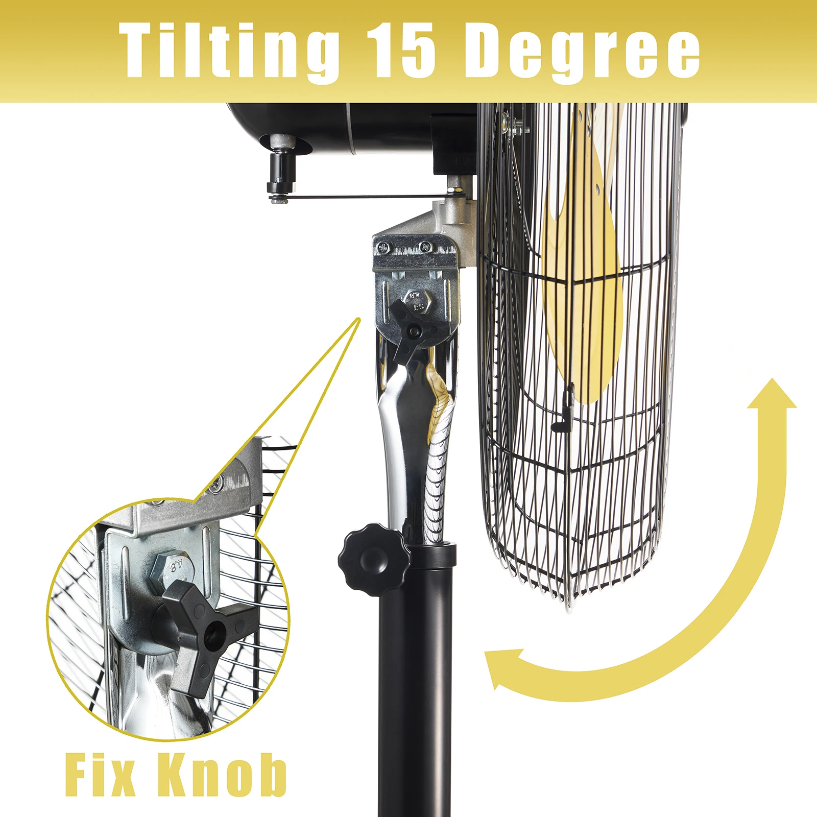 8300 CFM 30 بوصة مروحة متأرجحة بقاعدة عالية السرعة مع محرك قوي 1/3 حصان