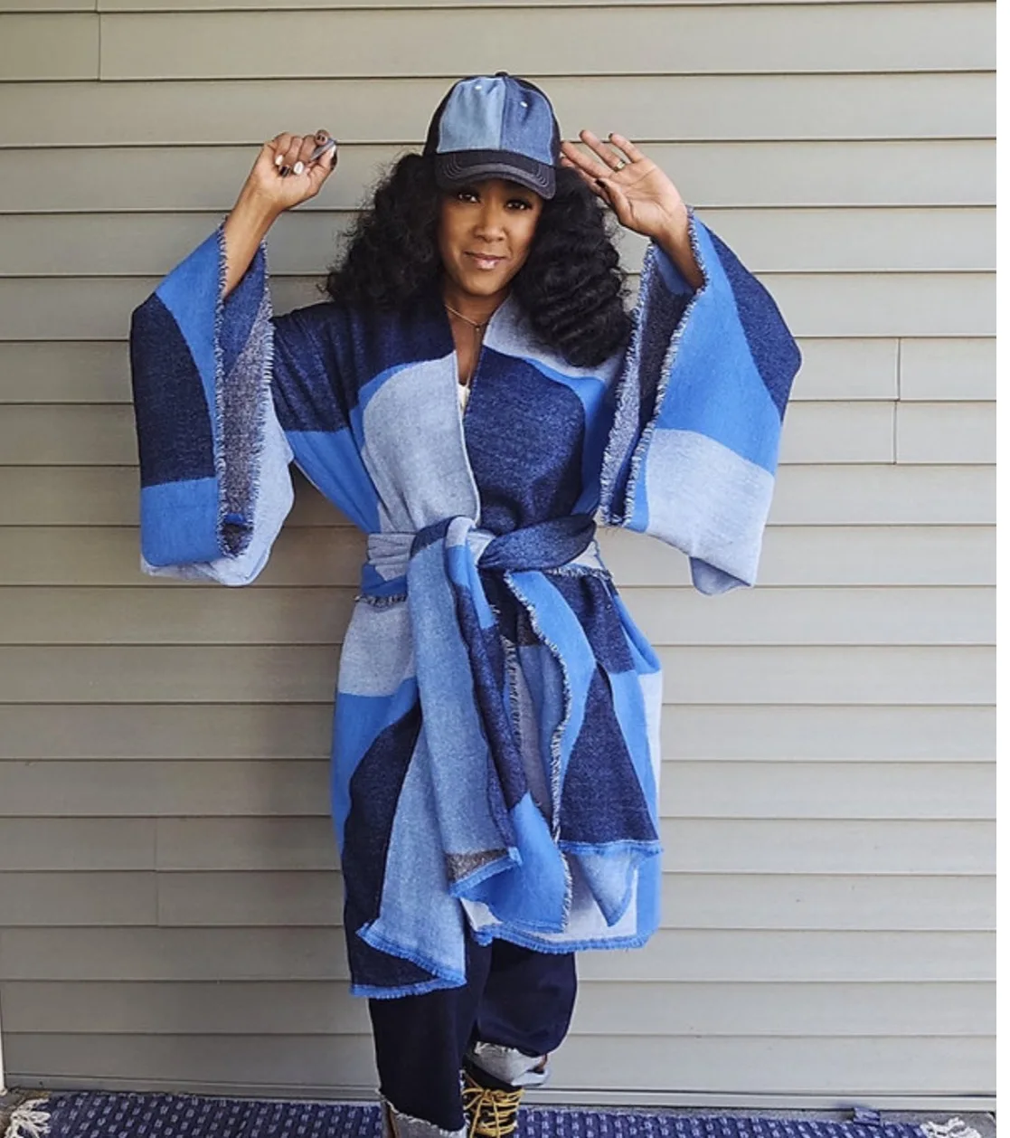 

Winter Fashion Wool Short Tie Waist Kimonos For Women Casual African Blogger Designer Printed Midi Dres Luxury Loose Cardigans