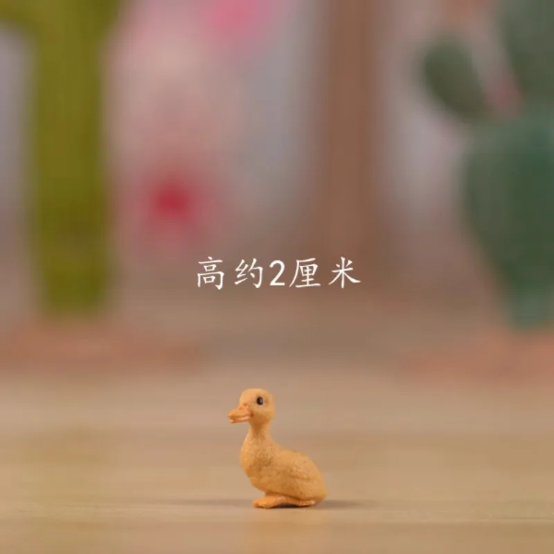 محاكاة مزرعة الدواجن جرو كيتي الذهبي المسترد الأصفر الطفل بطة الديك عمل أرقام مصغرة زخرفة اكسسوارات اللعب