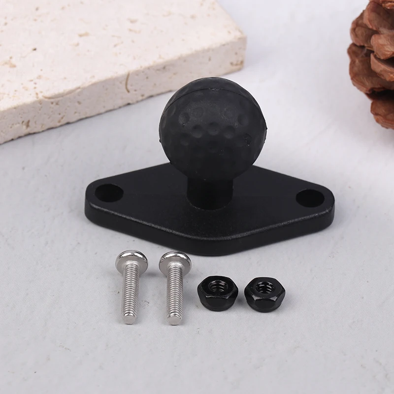 Aluminum Alloy Motorcycle Handlebar Clamp Base 25MM Rubber Ball Head Bracket Base For Microphone Cellphones Navigation Bracket