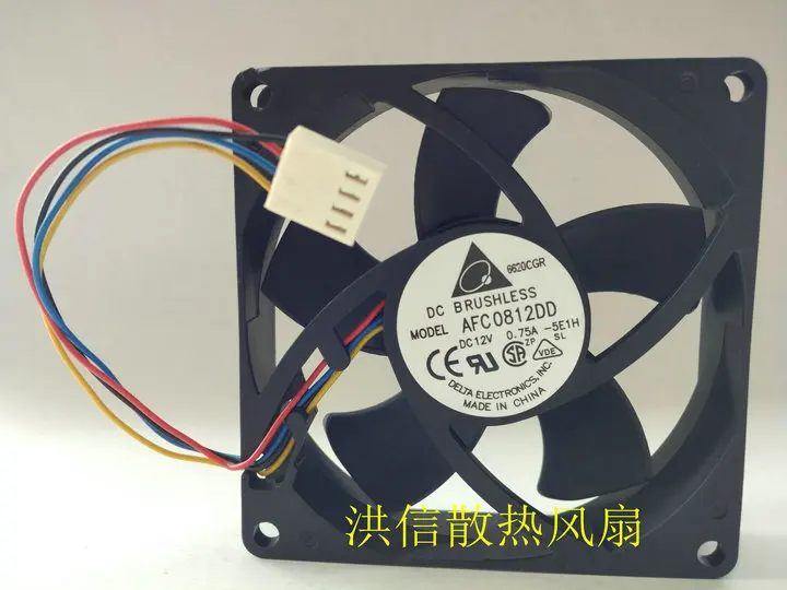 Freight free original Taida 8020 AFC0812DD 12V 0.75A 80 * 20mm PWM temperature control cooling fan