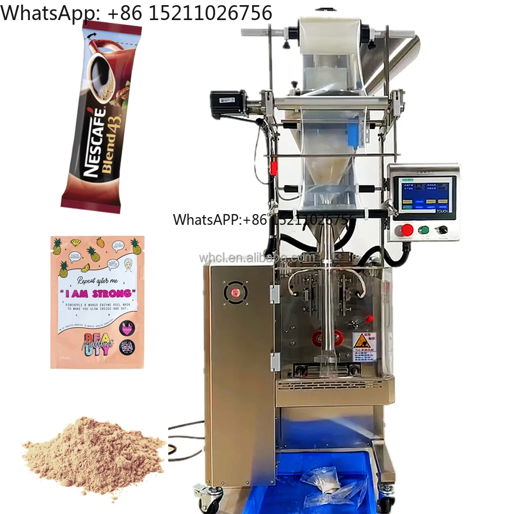Automatic High Speed Powder Stick  Sachet Packing Machine for 1g-30g Powder: Collagen/Protein/Coffee/Spice/Vanilla