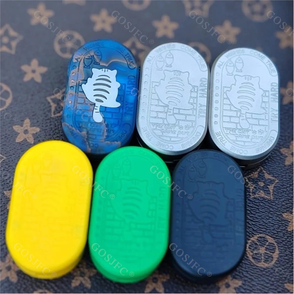 FZEDC F2 POM Fidget Slider Brinquedo para alívio do estresse Brinquedos para adultos gira esquerda e direita 360 °   Empurrar o controle deslizante