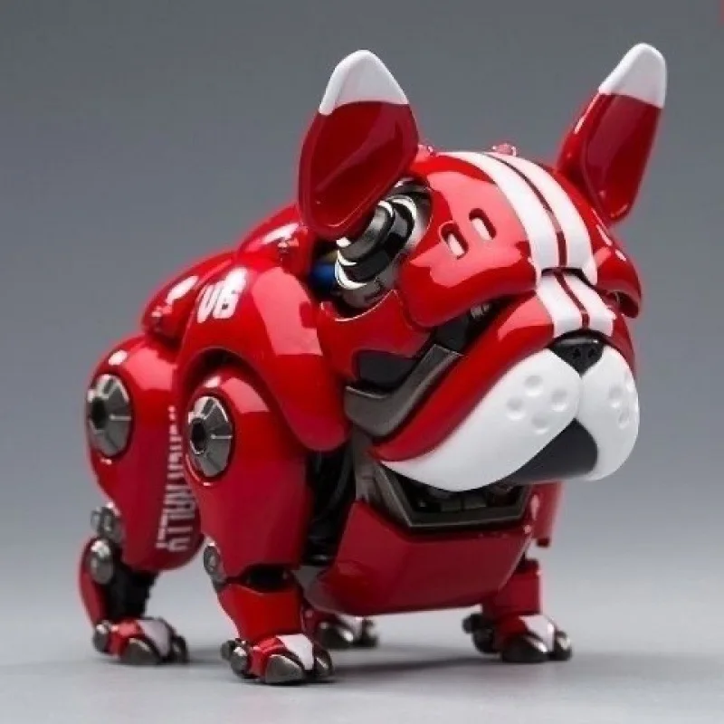 

In Stock Mechanical Bulldog Action Figure Movable Dog Model Office Car Dashboard Ornament Collectible Gift For Adults Toy Fans