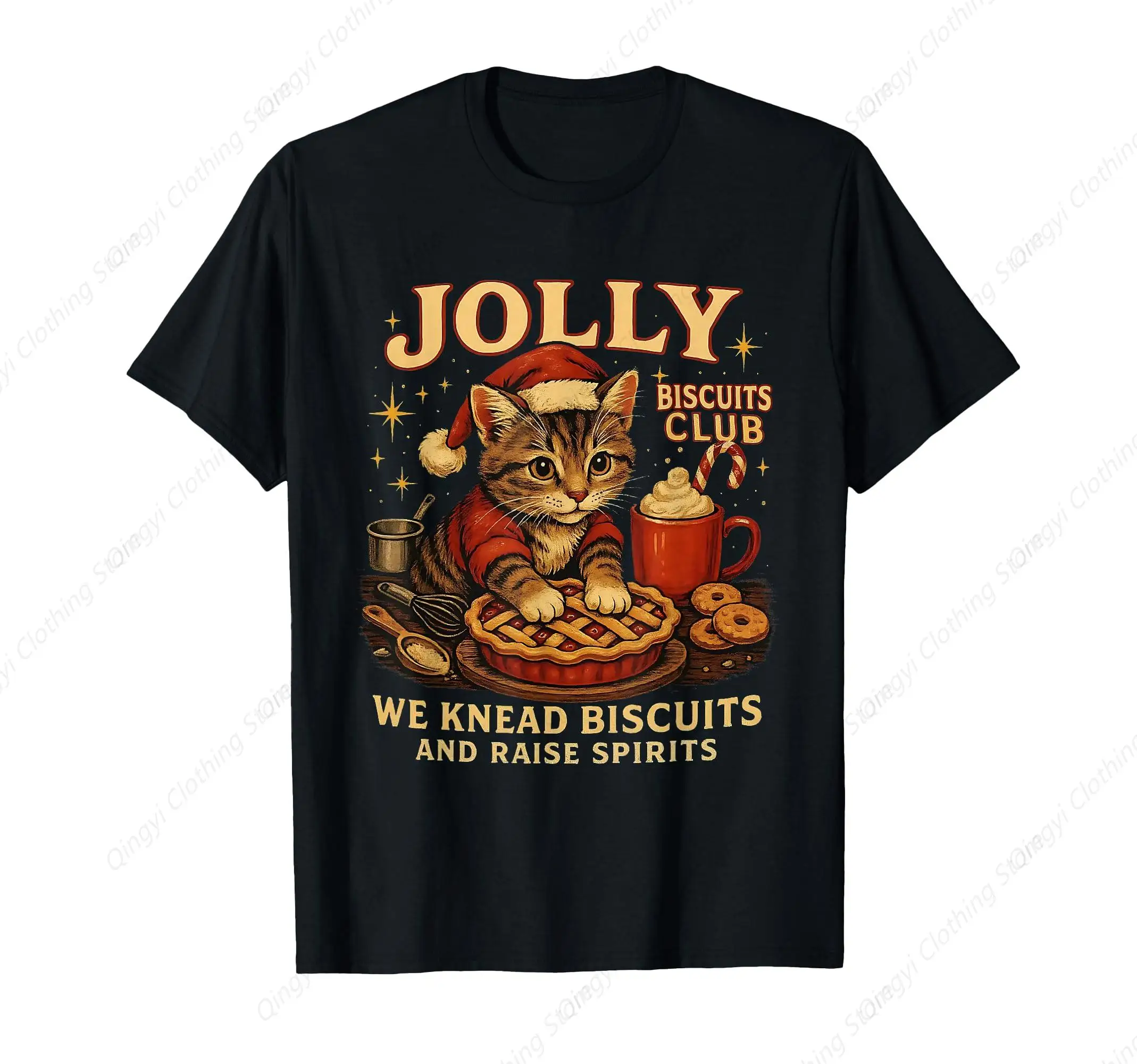 

Jolly Biscuits Club We Knead Cat Xmas T-Shirt