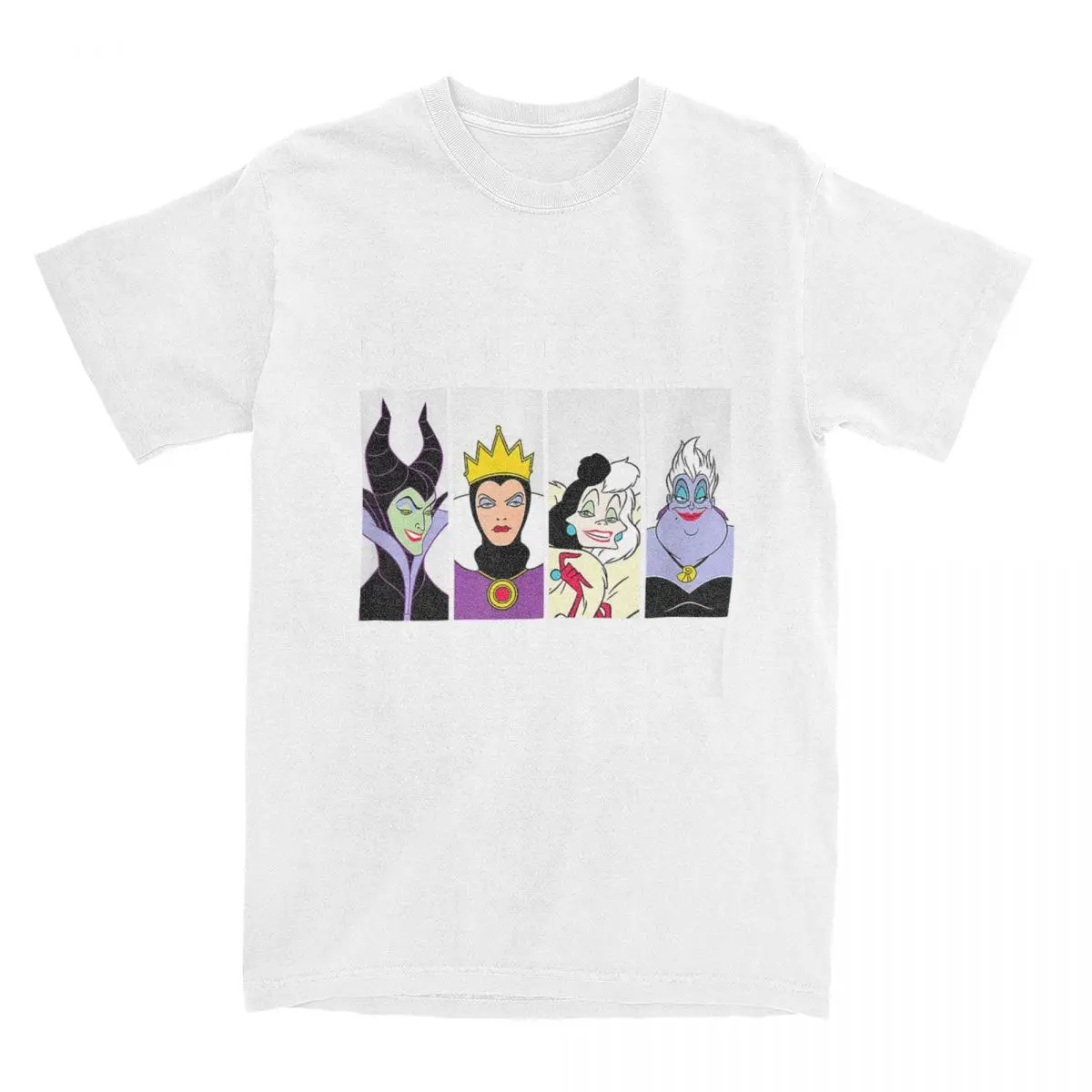 Villain T-Shirt Gang Ursula Evil Queen Cruella Maleficent Cotton Tee Stylish Versatile Neck Short Sleeve T Shirts Party Clothing