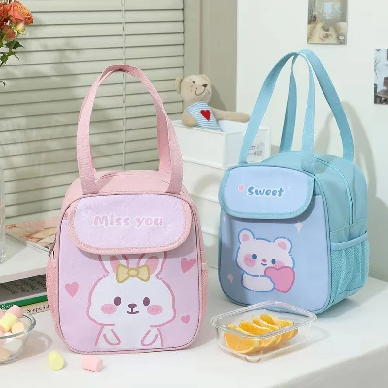 

Cartoon Portable Lunch Bag Student Office Worker Aluminum Foil Insulated Lunch Box Large Portable Hand Carrying Lunch Bag 2023