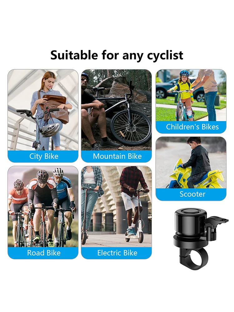 Fahrradklingel für Apple AirTag, Fahrradhalterung, GPS-Tracker, wasserdicht, klassische Fahrradklingel für Air Tag GPS-Tracker unter dem Fahrradklingelhalter