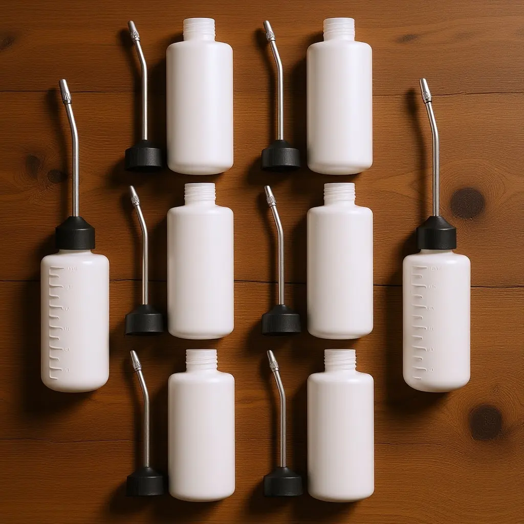 8Pcs Sewing Machine Oil Bottles 120Ml Plastic Precision Dispenser with Iron Spout Extended Tip for Industrial Crafts Sewing view 6
