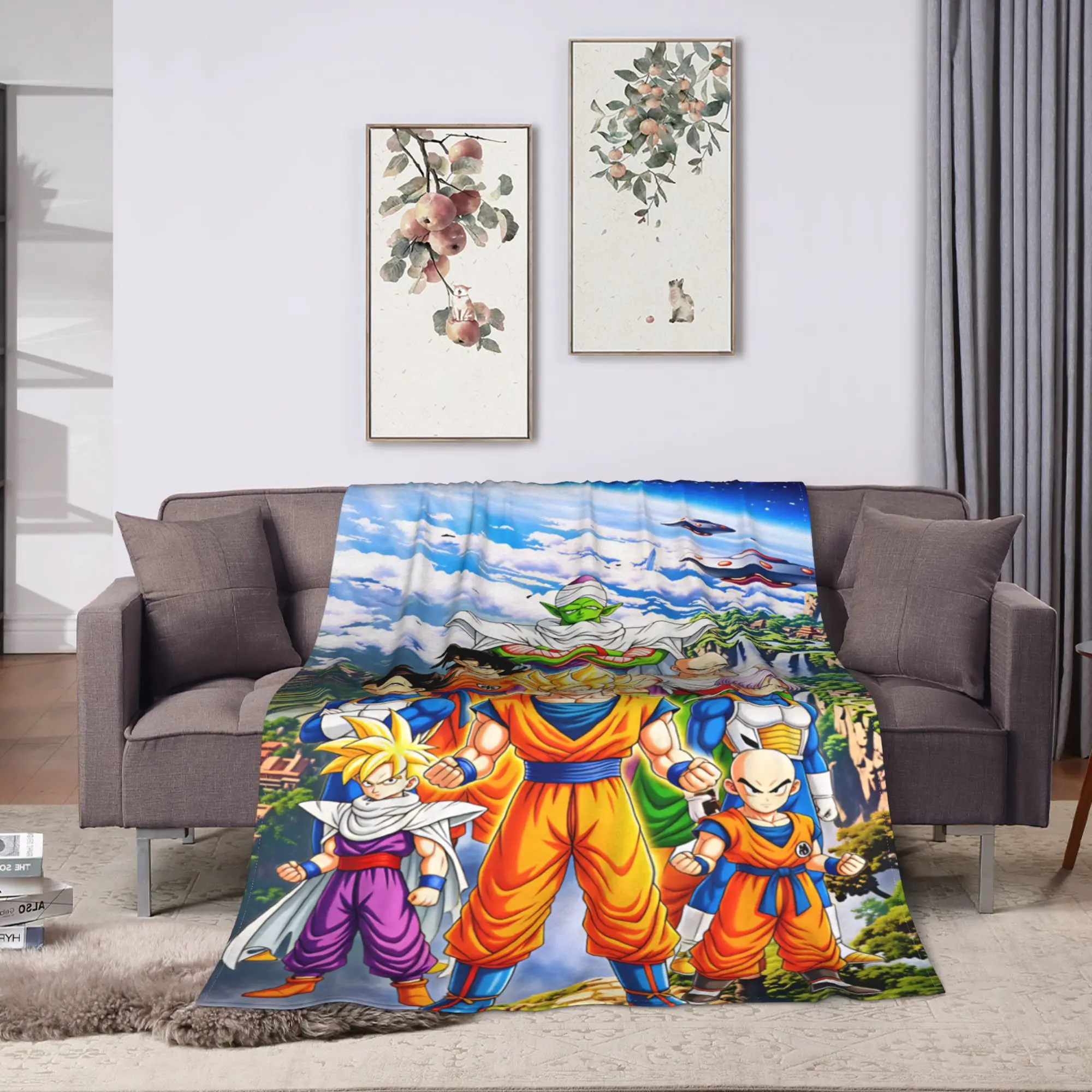 Anime D-Dragons B-Balls  Warm Blanket  Travel Office Plush Throw Blanket Pattern Living Room Flannel Bedspread Sofa Bed Cover