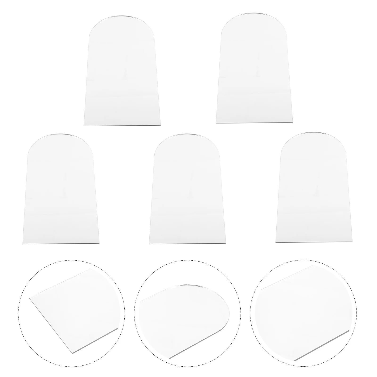 5Pcs DIY Mirror Disc Acrylic Irregular Makeup Mirror Sheet for Home Decorative Wall Table Top Fashionable Lightweight Reflective