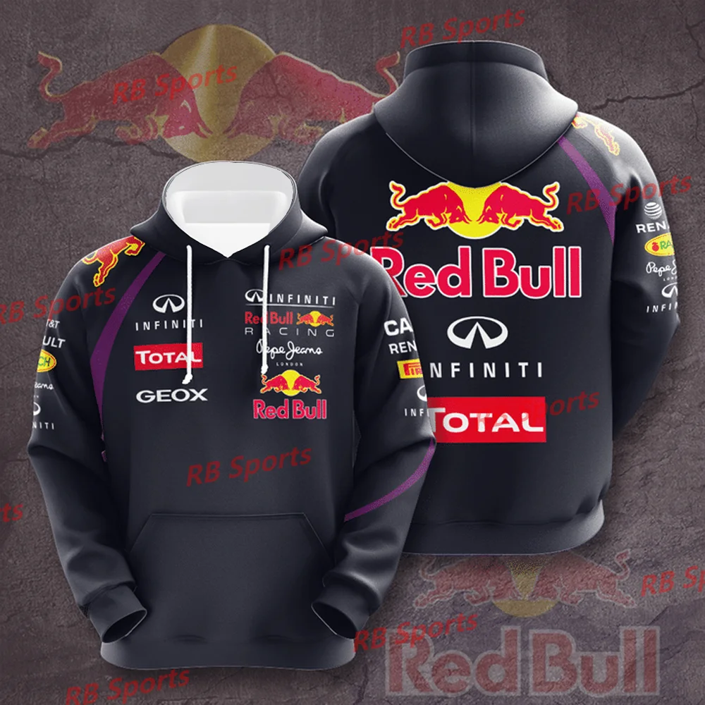 2024 New Arrivals Winter Red Bull & Infiniti Teamline Racing Formula 1 Drawstring 3D Printed Hoodie Contest F1 Racing Adults