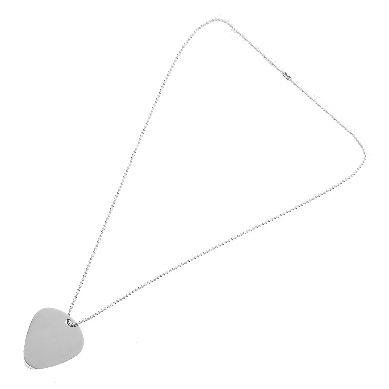 Guitar Pick Necklace Metal Plectrum Pendant Fashionable Elegant Gift for Musicians Guitar Players Creative Decor Sweater Chain