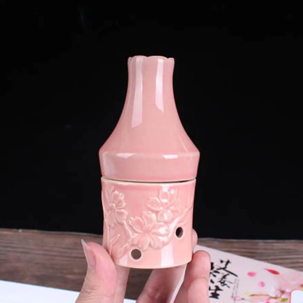 1Pcs Warm Peaceful Moxibustion Box Portable Anti-Scald Moxa Burner with Thickened Ceramic Wall Moxa Needle Design for Home