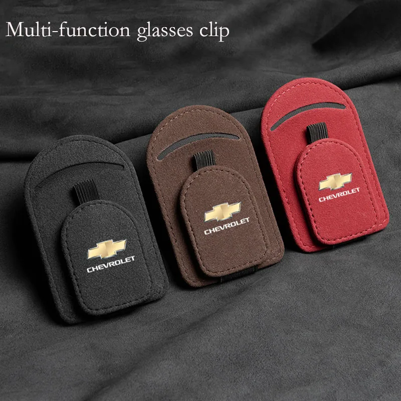 Car sun visor glasses clip suede magnetic multifunctional bracket suitable for Chevrolet Cruze TRAX Aveo Sonic Lova Sail EPICA