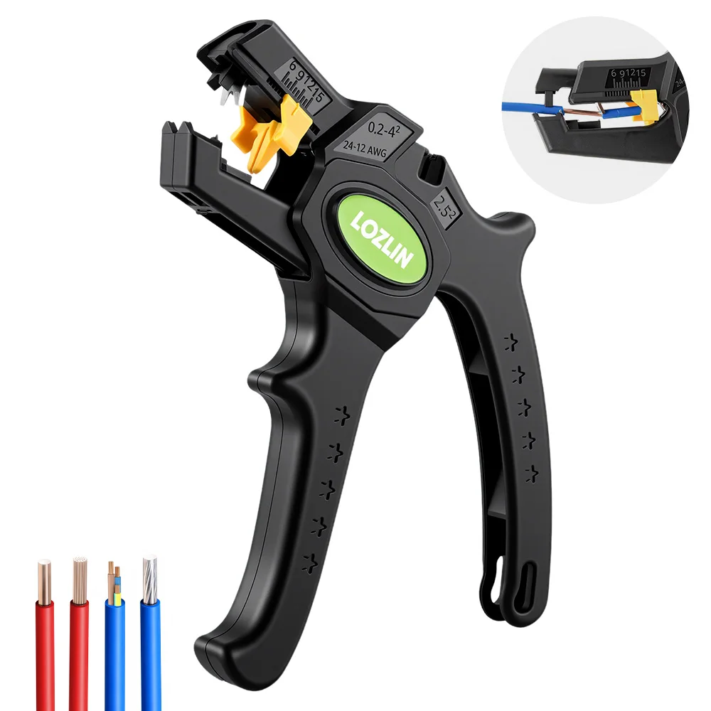 Automatic Wire Stripper Self Adjusting Wire Cutting Pliers Multi Function Cable Stripping Tool for Electrician Electrical Work