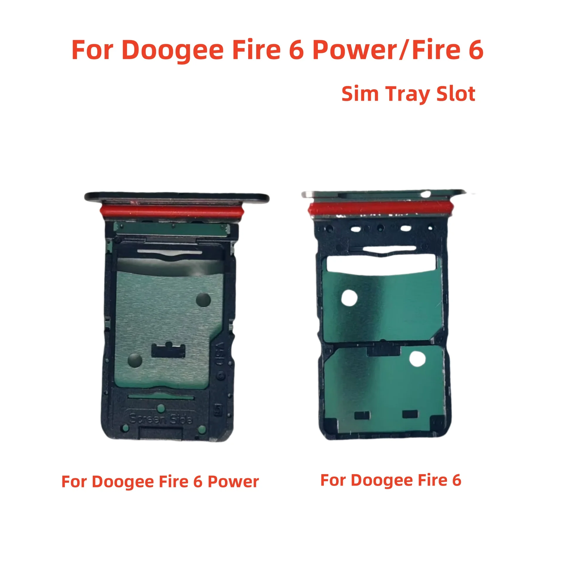 

New Original For Doogee Fire 6 Power TF SIM Card Holder Tray Slot Reader Replacement Part For For Doogee Fire 6 Cell Phone