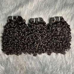 Pequenas Espirais Encaracolados Pacotes, não transformados Kinky Encaracolado Cabelo Humano, Pixie Curls, Weave Only, Extensão Do Cabelo Virgem, Malásia, 12A