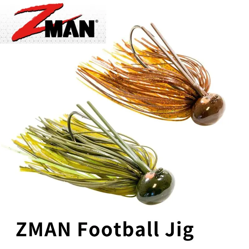 

American ZMAN Imported FOOTBALL JIG Olive Head Glue Group CROSSEYEZ JIG