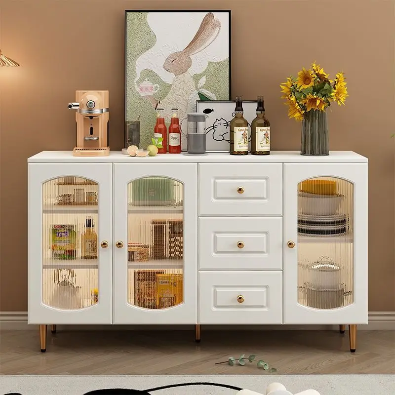 Glass door dining side cabinet household panel living room European locker modern simple kitchen cupboard storage new model