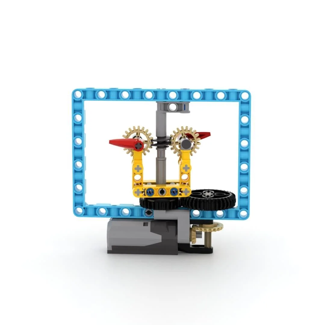 Small Engineer Building Block Toy Miniature Technology Mechanical Gear Model Assembly Planetary Turbine Mechanism Set