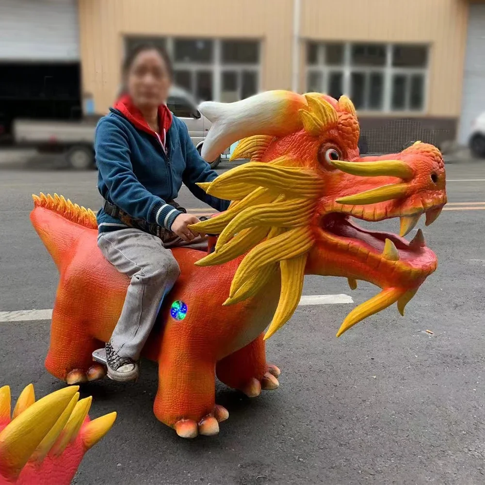 Shopping Mall Playground Walking with Ride on Dinosaur Game Rides Popular Kids Dinosaur Ride Animal Mechanical Dinosaur Gua