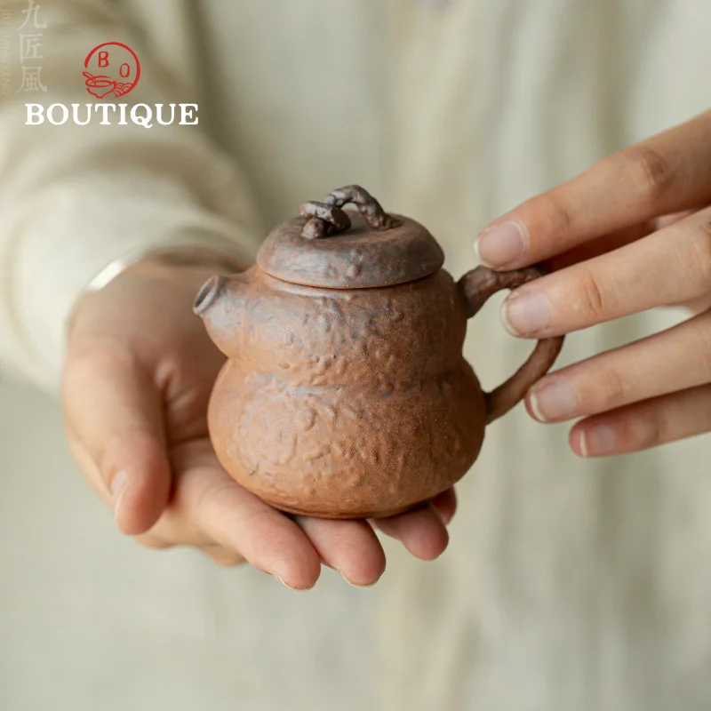 Old Rock Mud Handmade Teapot Tea Pot Puer Tea Kettle Chinese Yixing Tea Pots Ceramics Tea Maker 100ml Tea Tool Yunnan Pu'er Tea