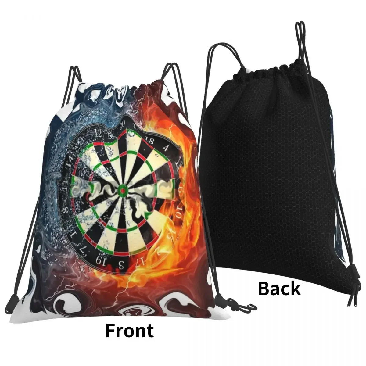 Darts Of Fire Backpacks Casual Portable Drawstring Bags Drawstring Bundle Pocket Sports Bag BookBag For Travel School