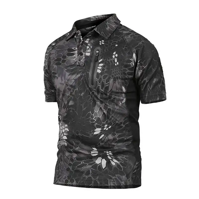 

Assault Camouflage Tactical Men Short Sleeve US Army Frog Combat Tees Shirt Summer Multicam Military Airsoft Shirts Polo