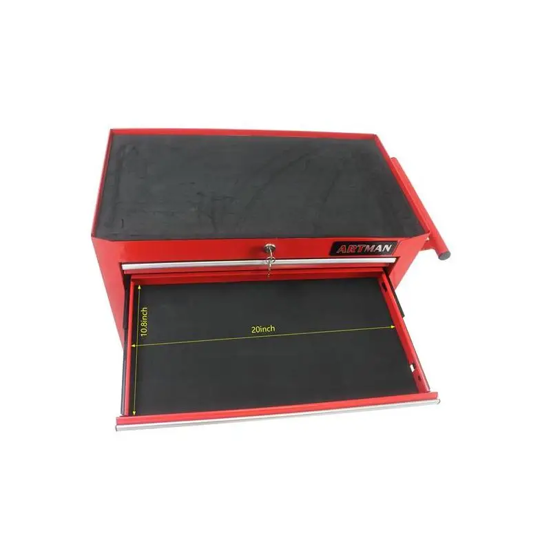7 Drawer Multi-Functional Tool Cart with Wheels - Red Storage Solution for Garage or Workshop