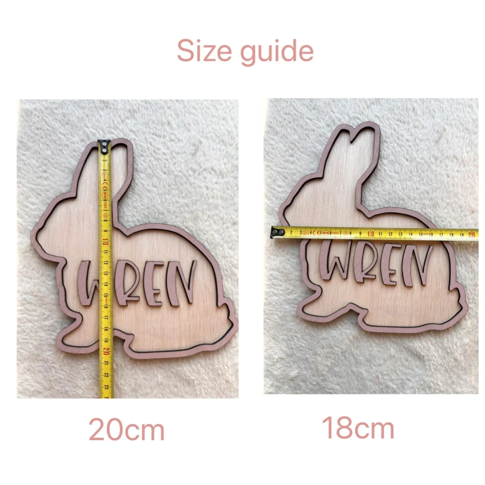 Personalized Bunny Name Wooden Door Sign Rabbit Nursery Decoration Baby Wall Decor Custom Nursery Name Sign Unique Gift for Baby