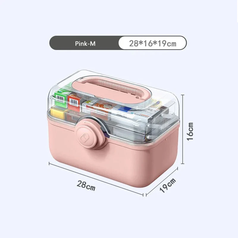3-Layer Large-Capacity Medicine First Aid Kit Portable Foldable Split Multi-Layer Storage Box Medicine Container Family Tool Box