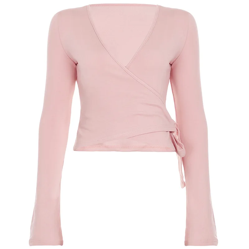 الخريف الصوف مبطن الصلبة المتسكعون مجموعة المرأة طويلة الأكمام التعادل مع عالية الخصر الرباط السراويل المستقيمة الزي غير رسمي