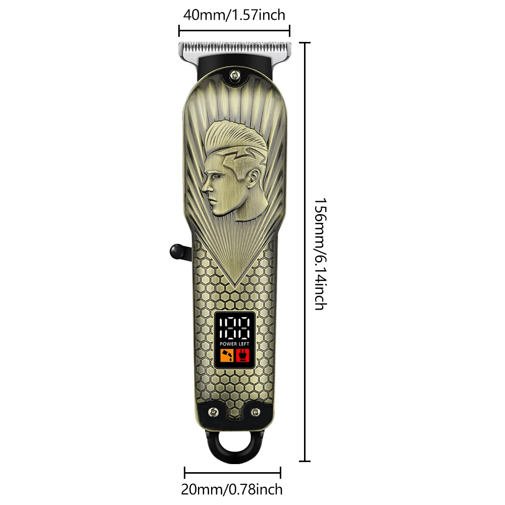 USB Rechargeable Hair Clipper Barber Professional Electric hair trimmer Shaver Trimmer Beard 0mm Hair Cutting Machine for men - Image 4