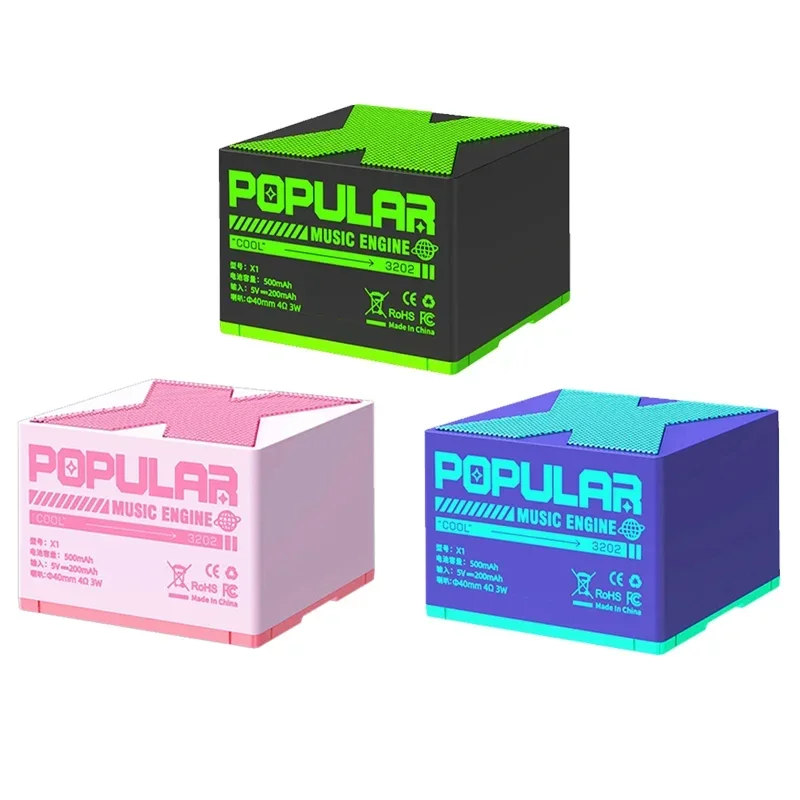 미니 블루투스 스피커 무선 라우드 스피커 크랙 LED SD 카드 USB 서브 우퍼 PC 휴대 전화 용 휴대용 MP3 음악 사운드 컬럼