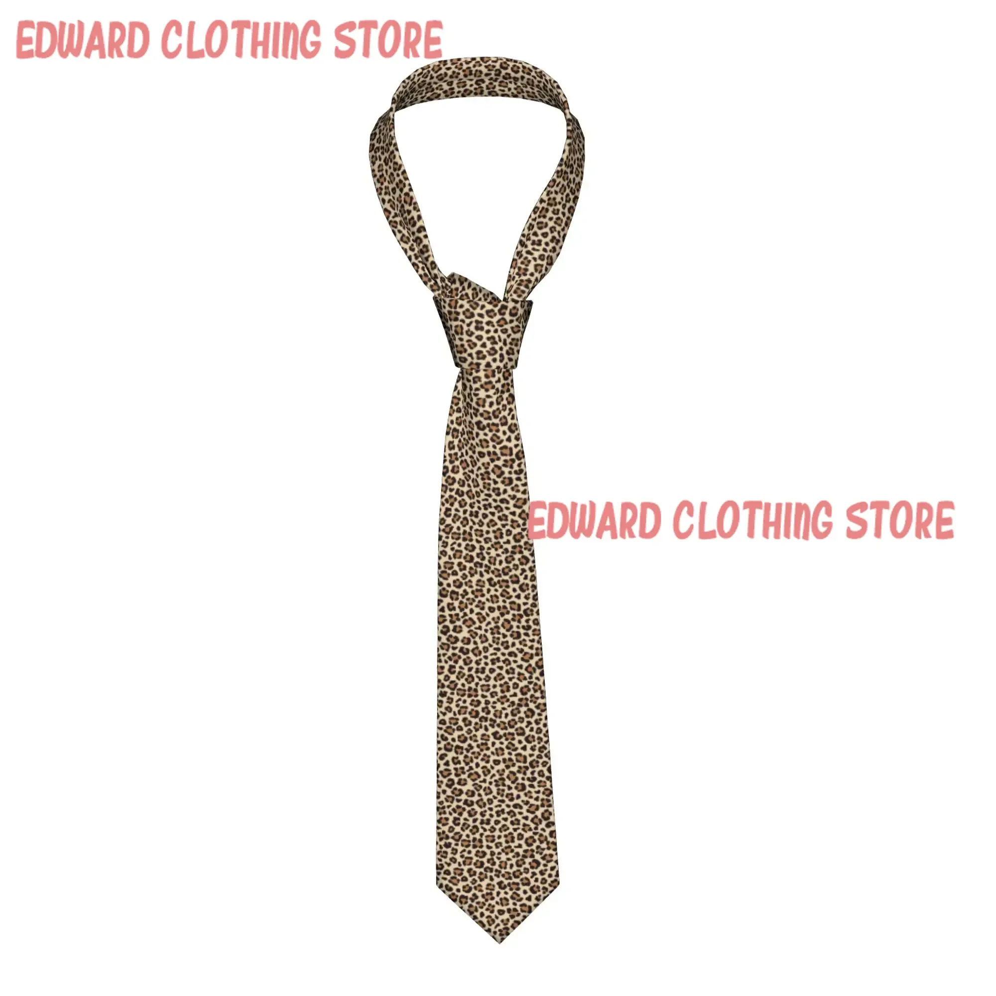 Leopard Tie Fashion Style Classic Casual Neck Ties For Men Cosplay Party Great Quality Collar Tie Pattern Necktie Accessories